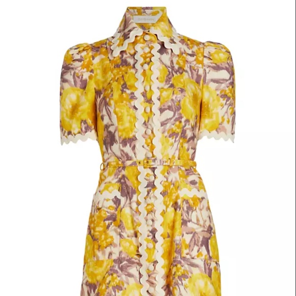 Zimmermann High Tide Ric Rac Linen Minidress - Picture 2 of 2